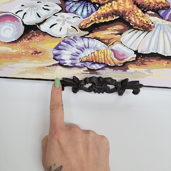 Shells Paint by Number Finished Acrylic Painting Finished 14 by 11 - Picture 10 of 17